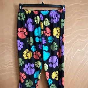 Leggings, plus size puppy paws